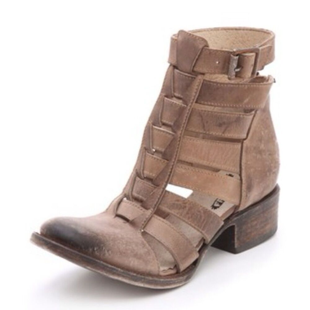 FREEBIRD 7 Stone Cutout Boot Leather ankle boho western bootie